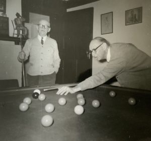 Billiards (my Dad waiting his turn)